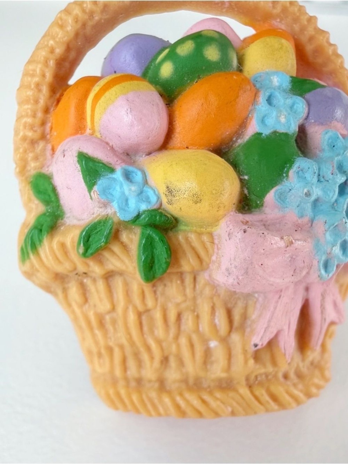 Vintage Hallmark Easter Basket Pin Brooch Colorful Eggs Festive Holiday Gift