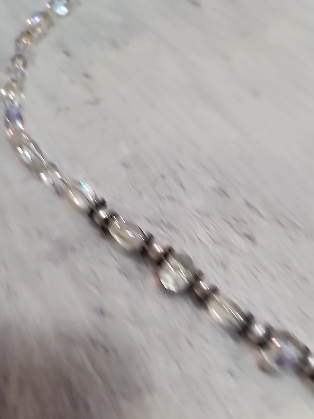 Fairycore Beaded Necklace w/ Mirror Pendant Bronze Color Plastic Beads
