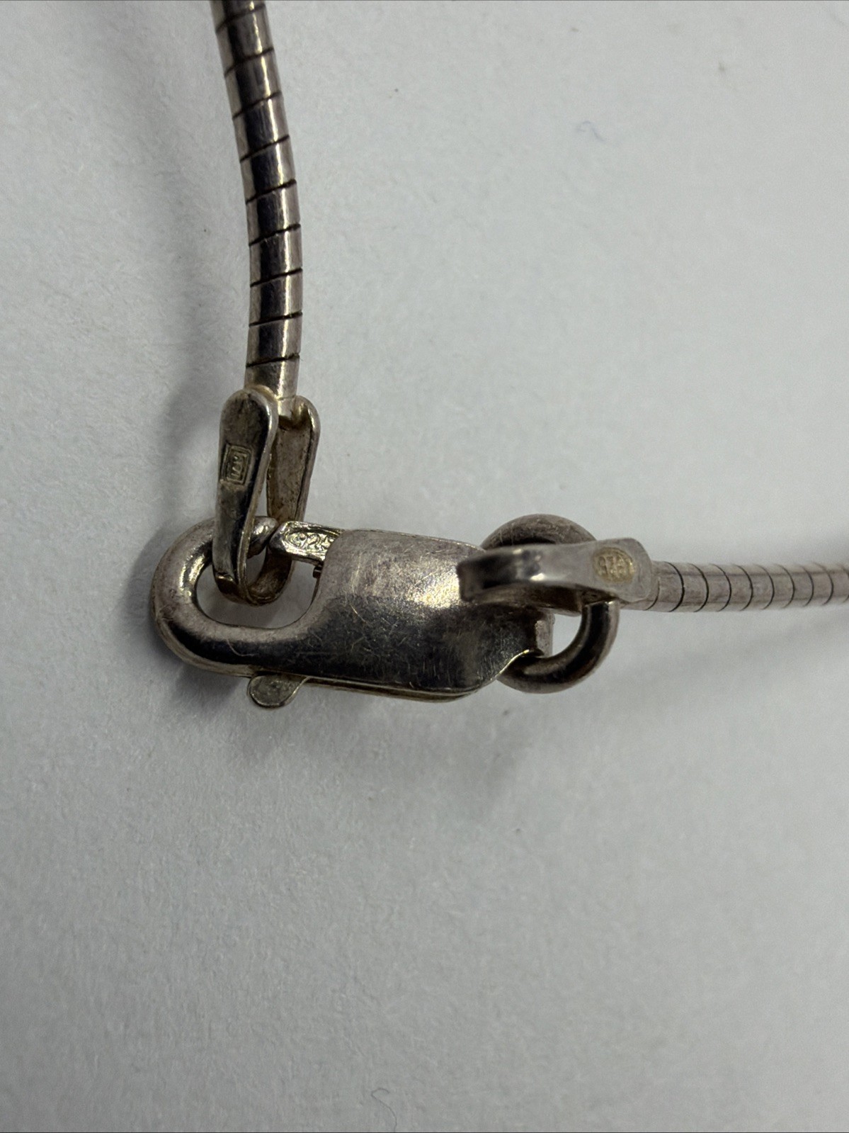 Hall McFall Modern Mixed Metals Necklace 925 Black Onyx 16″ Italian Snake Chain