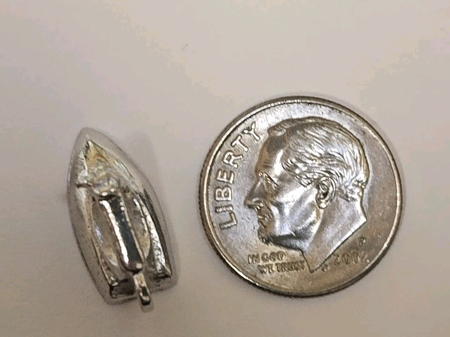 Sterling Silver ~ Iron Charm ~ Clothes Iron ~ VINTAGE