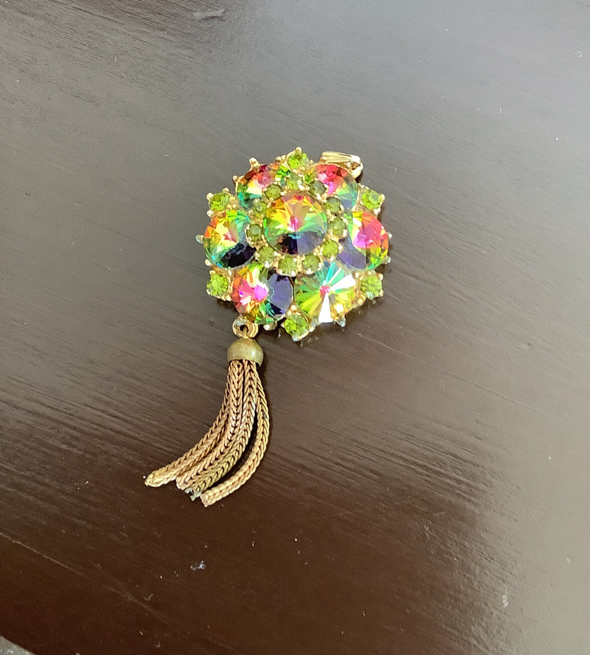 Edlee Watermelon Heliotrope Pendant w/ Tassle