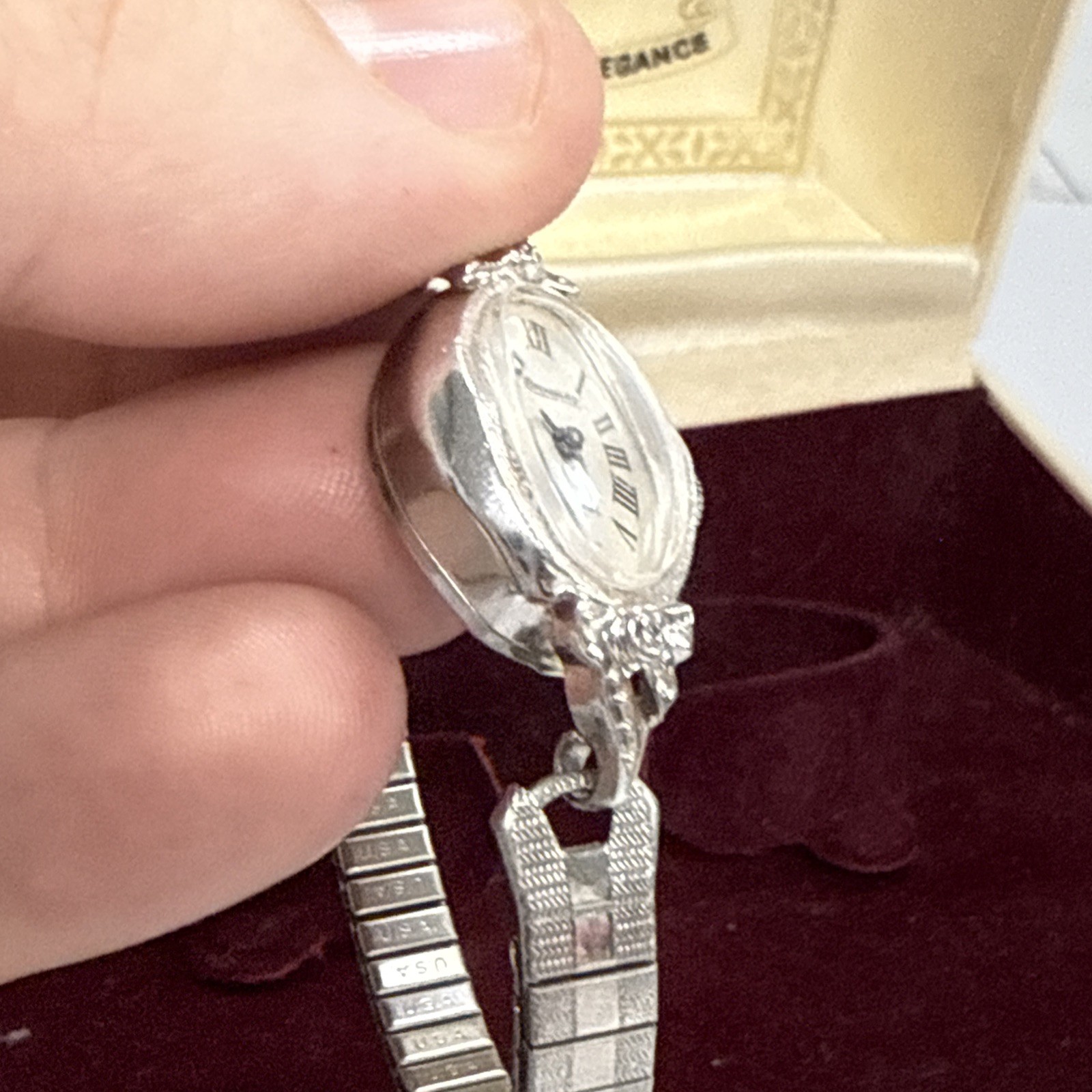 Lucien Piccard Pennard Genuine Diamond Watch Crown Sapphire Wind-up With Box