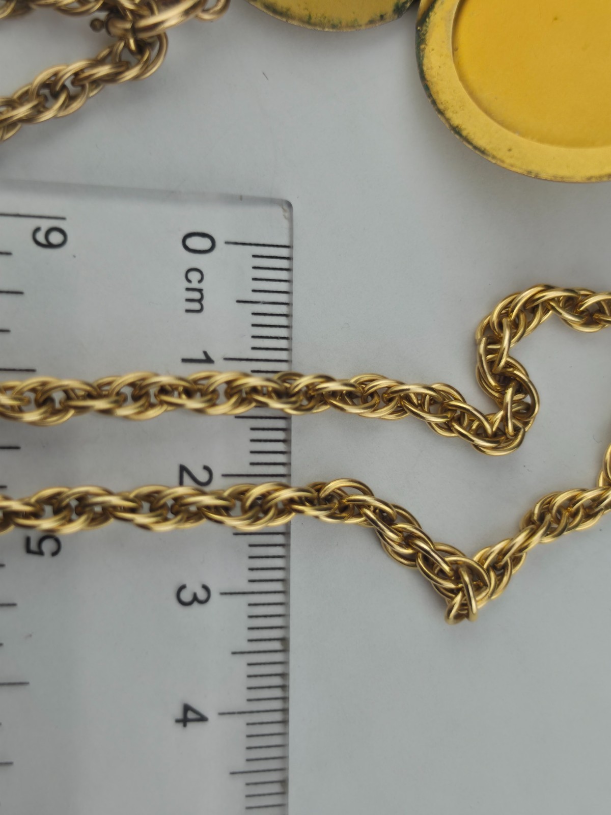 Antique W&SB 1/4 Gold Shell Fill Art Nouveau 3cm Locket Rope Chain Necklace