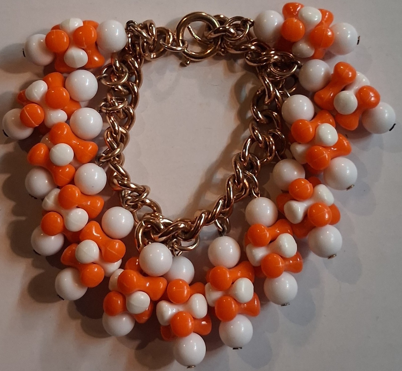 VTG Signed NAPIER Lantern Cluster Bracelet 1950s Eugene Bertolli Book Piece