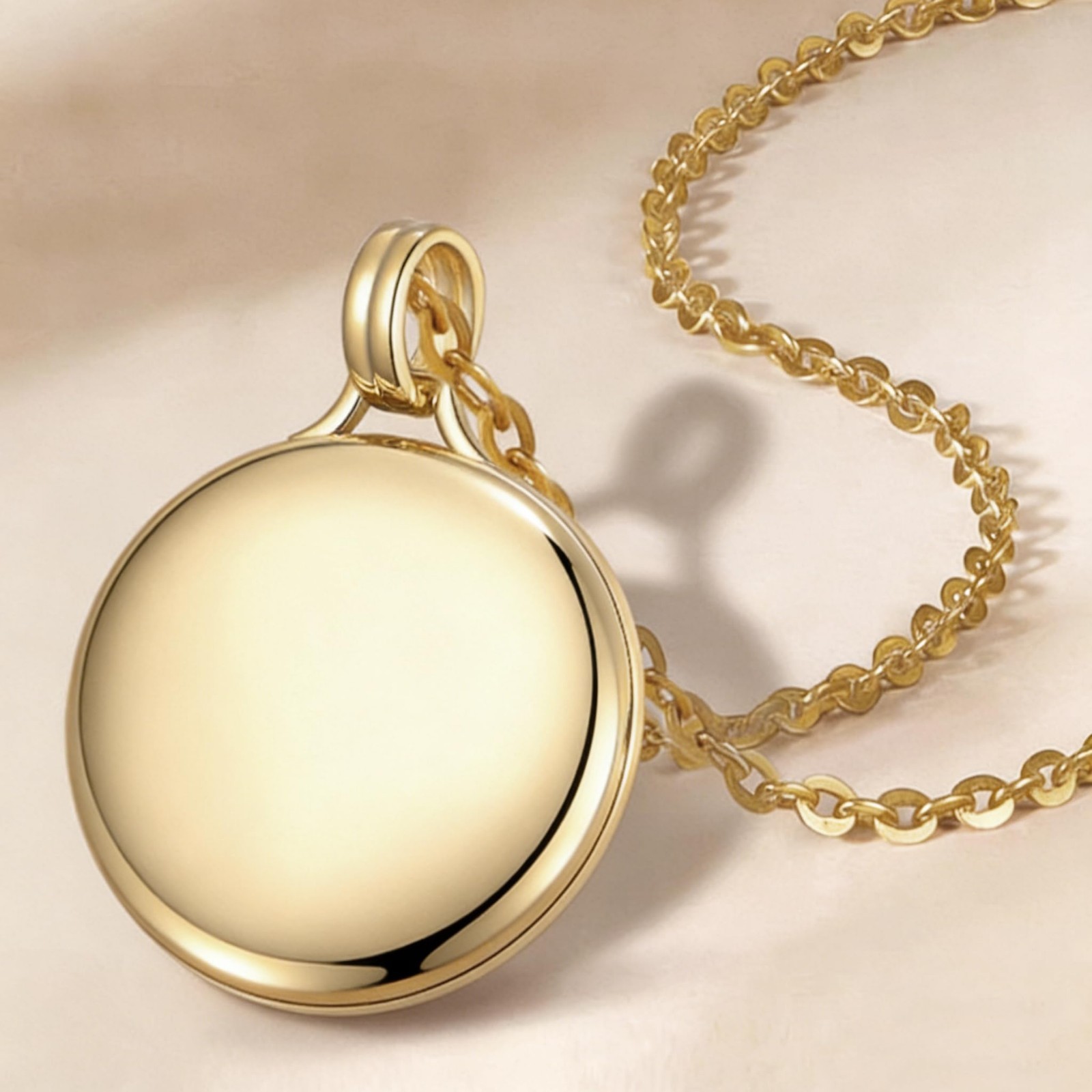 Love Heart Locket Necklace 14K Gold-Filled Oval Rectangle Photo Holder for Women