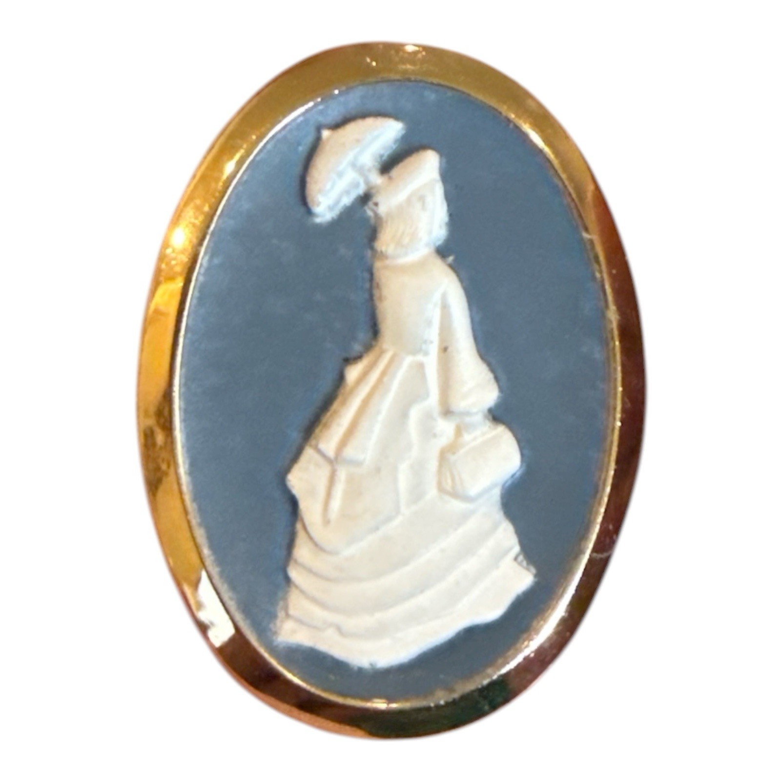 Vintage Woman Cameo Brooch Pin