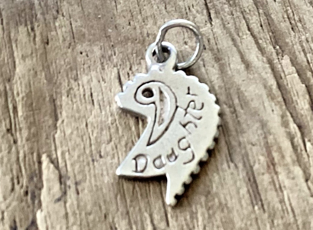 VTG Sterling N.A. “Daughter” Charm Horse Head Shape Sunburst-style stamp