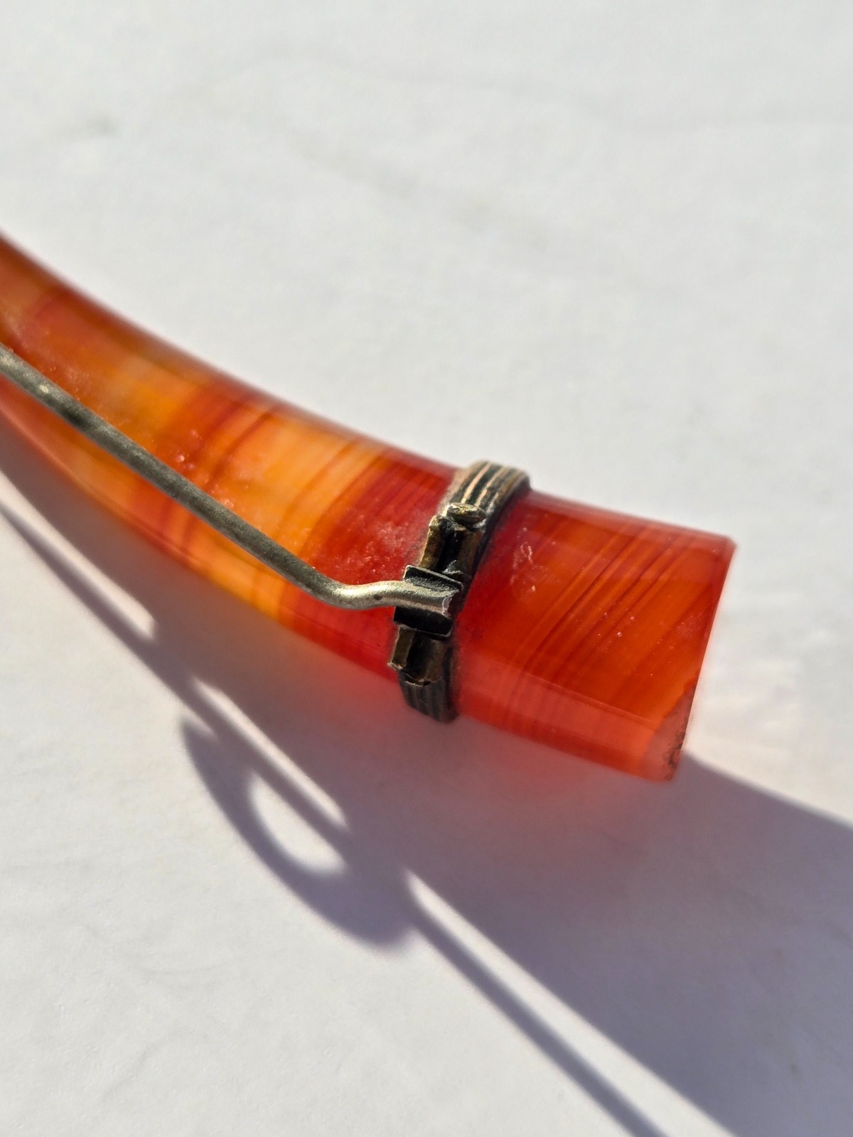 Antique Carnelian Agate Brooch Vintage Link Bracelet Lot 2 Beautiful Pieces
