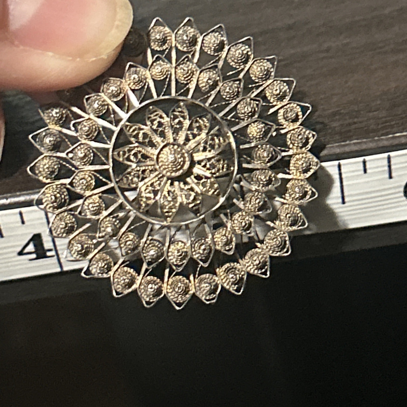 7 OLD ANTIQUE VICTORIAN MIXED METALS RHINESTONE FILIGREE PINS BROOCH