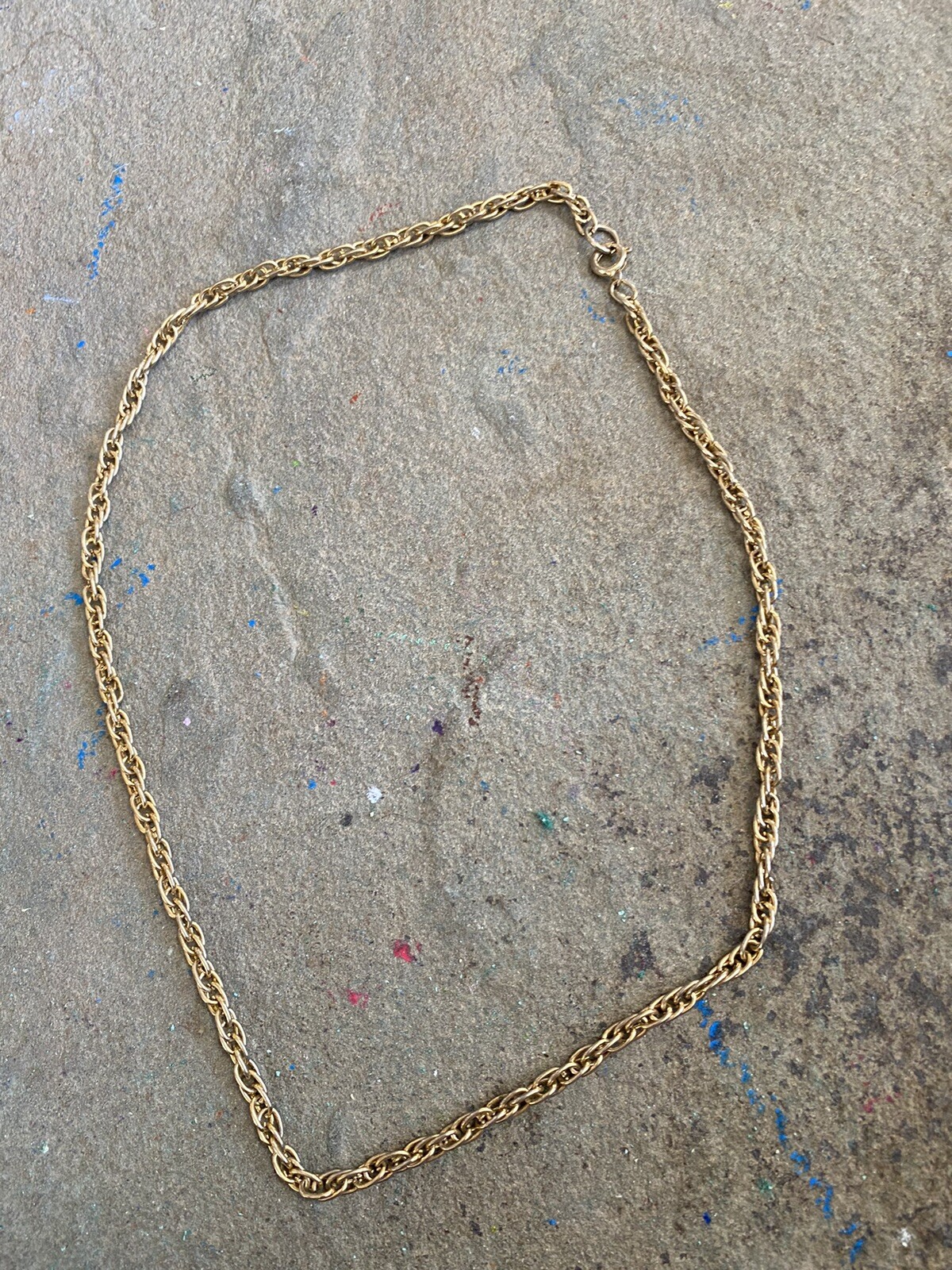 Vintage Necklace Gold Chain Collar Costume Semi Chunky