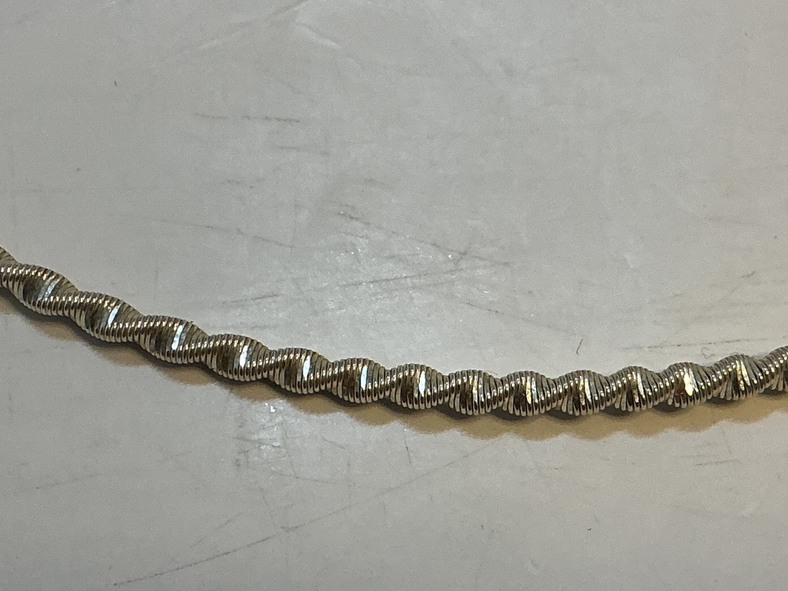 Vintage Sterling Silver Twist Neck Wire Necklace Choker Torque 14” to 16”