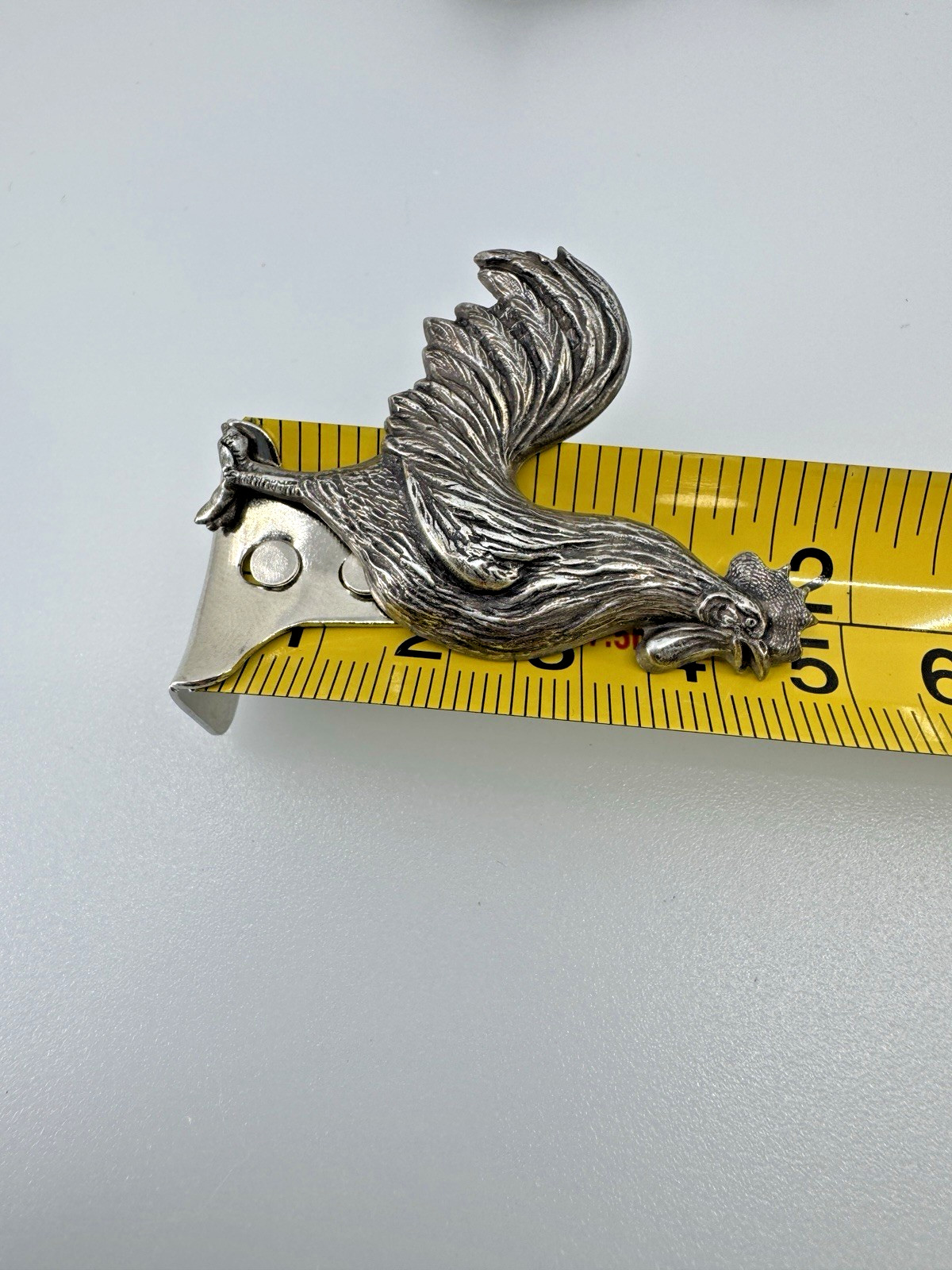 Rooster Silver and Brass Toned Jewelry Finding Stamping