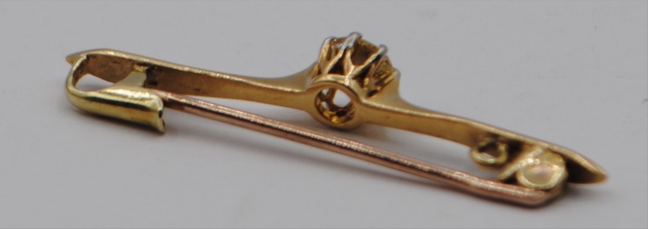 Antique 15ct Old Cut Diamond Brooch, 0.31ct (FREE AUSTRALIA-WIDE POSTAGE)