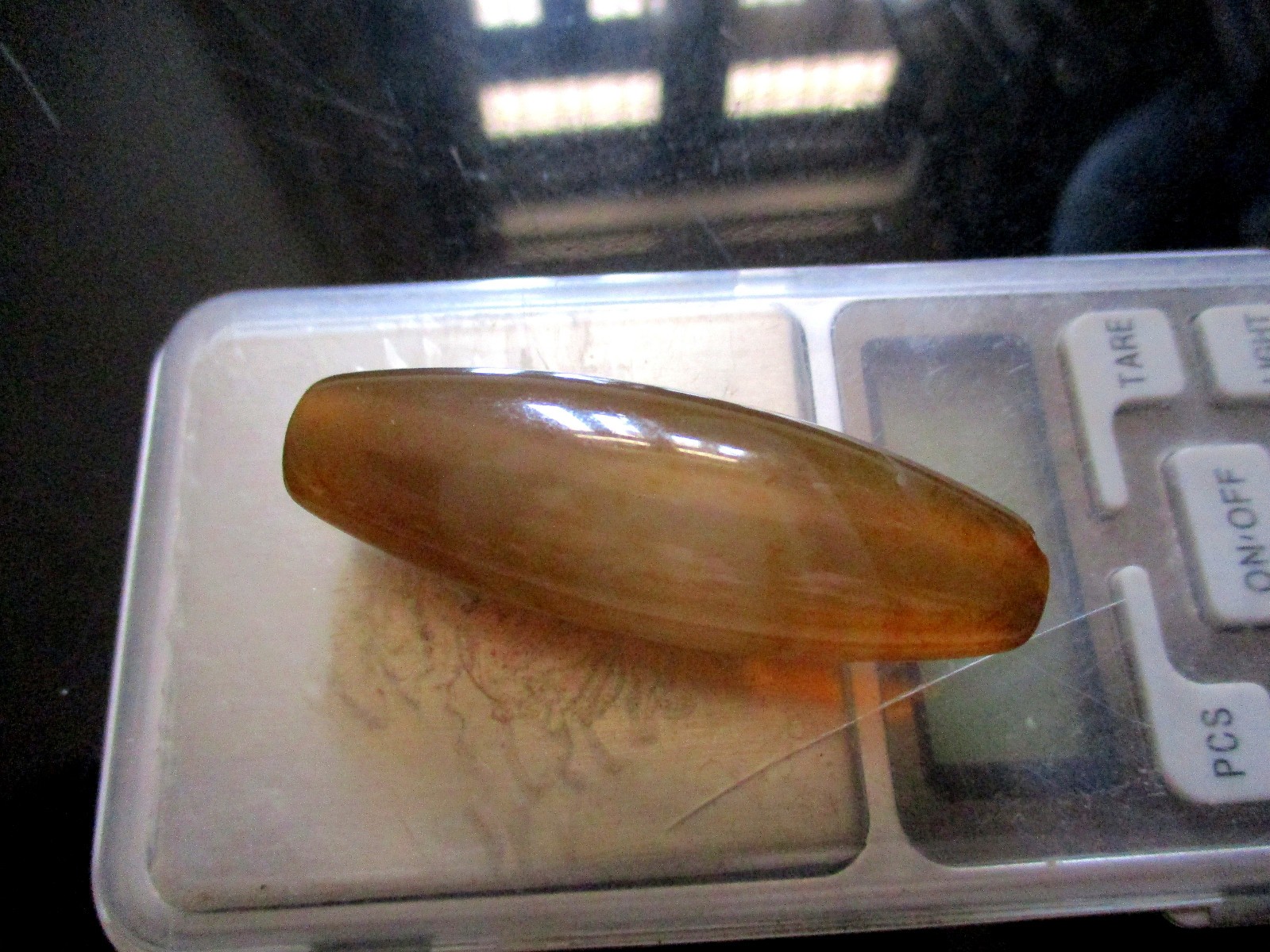 Sulamani Elongated Bead Agate Antique 56 * 20 mm, 29.28 Gms