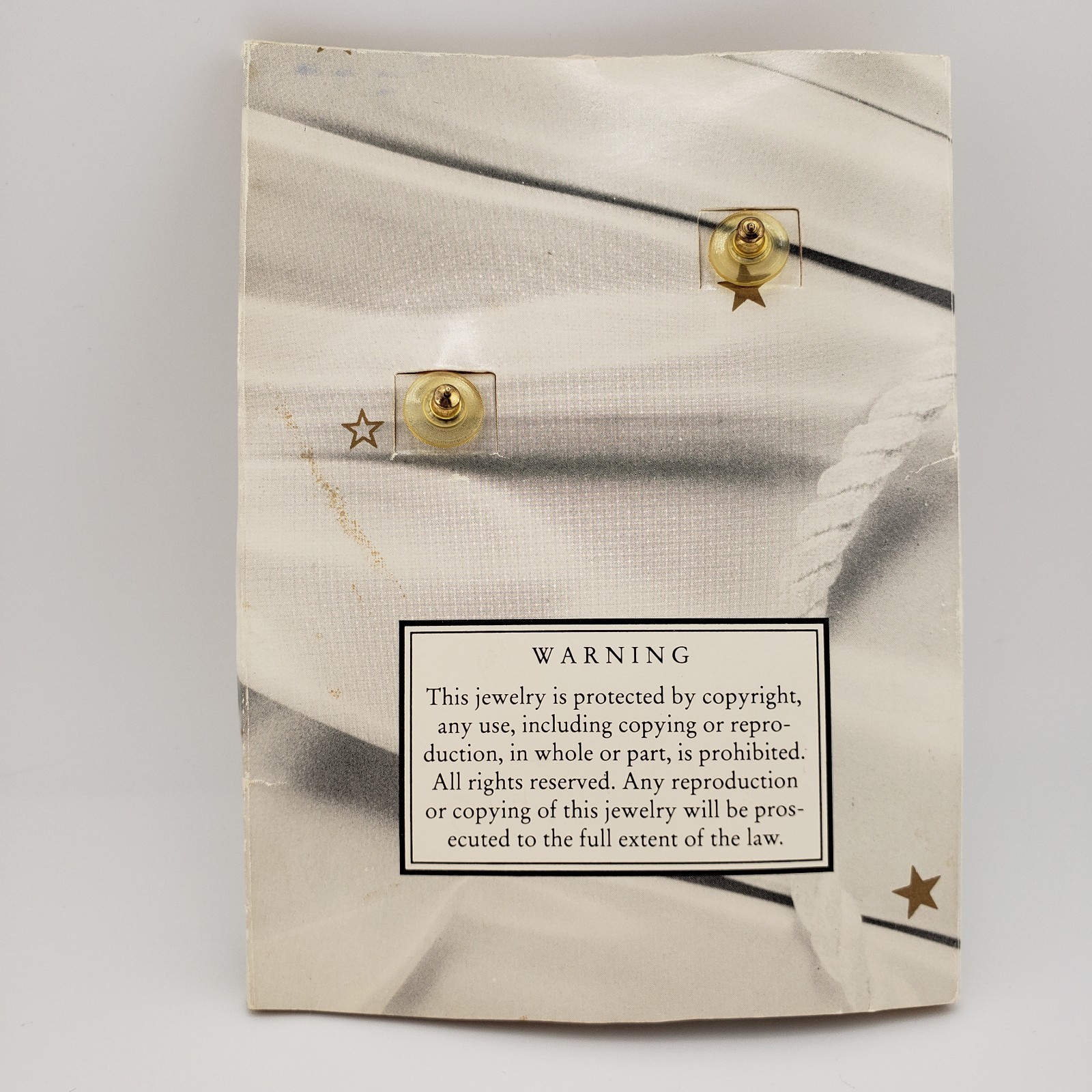 Lunch At The Ritz Pierced Earrings Masquerade With Moon New On Menu Card 1993