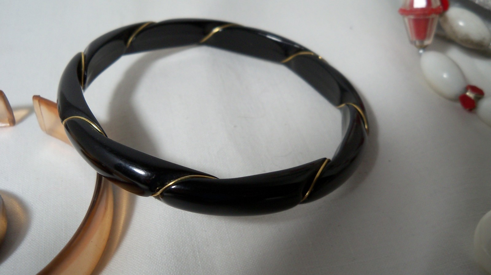 Lot of Vintage Now Acrylic Jewelry Necklaces Bangles Earrings