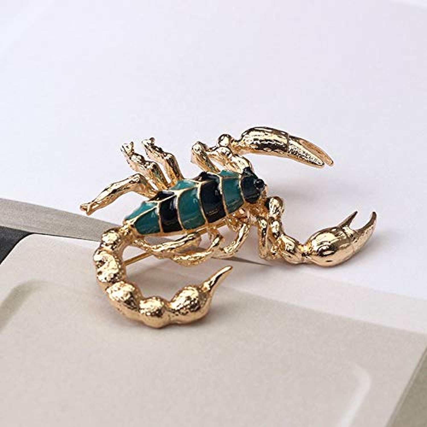 Fashion Trendy Chic Brooch Crystals Rhinestone Enamel Scorpion Animal Brooche…