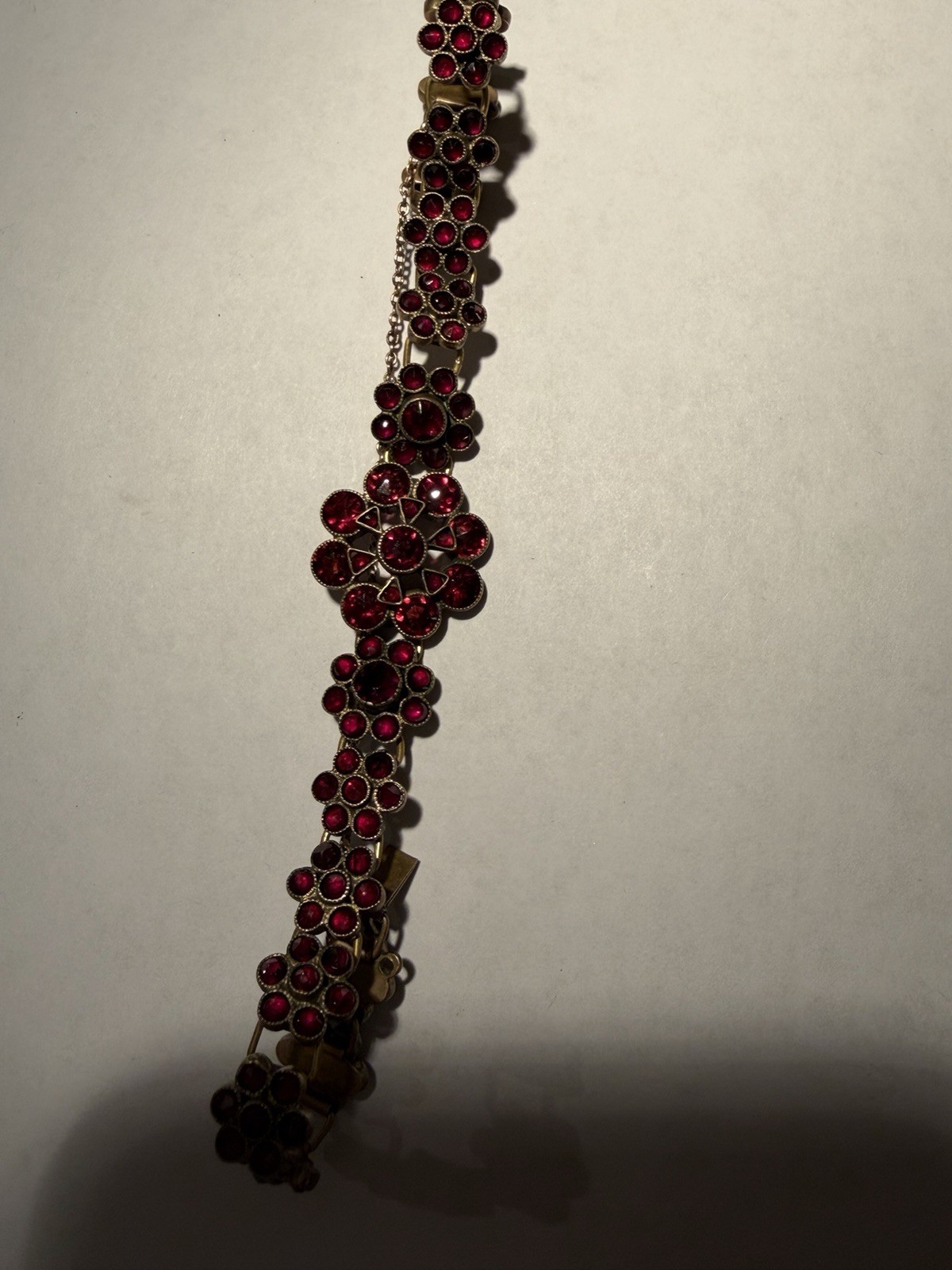 Antique Bohemian Garnet Glirderarmband GG 333 Link Bracelet