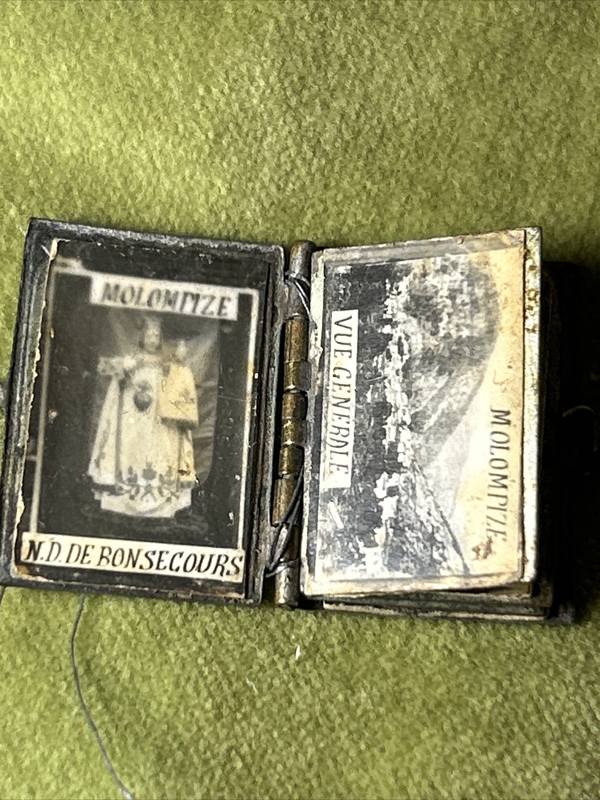 Vintage Silver French Monuments Pictures Book Tiny See Pictures Charm RARE