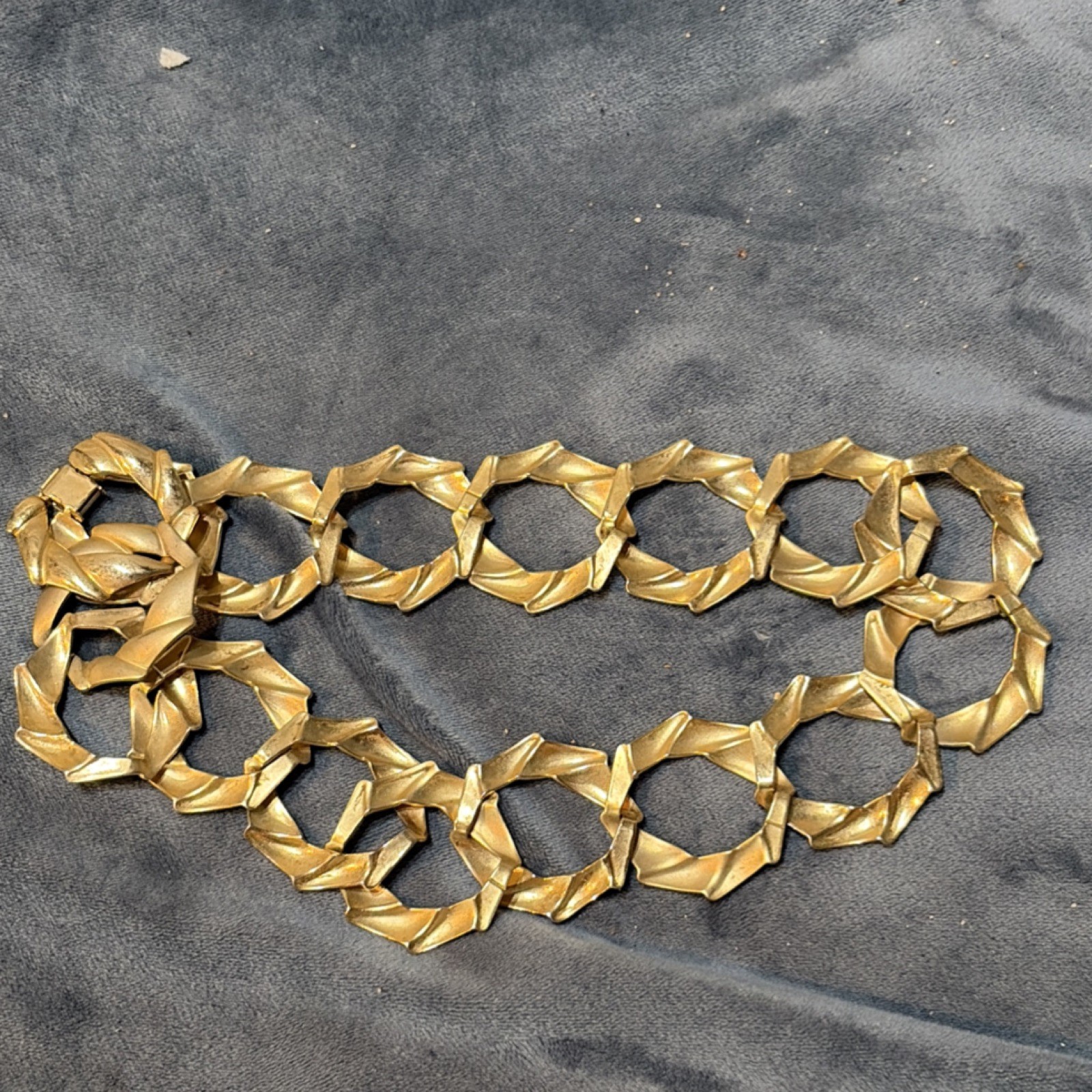 Gold Tone Statement Chain Necklace for Women Fashion Jewelry