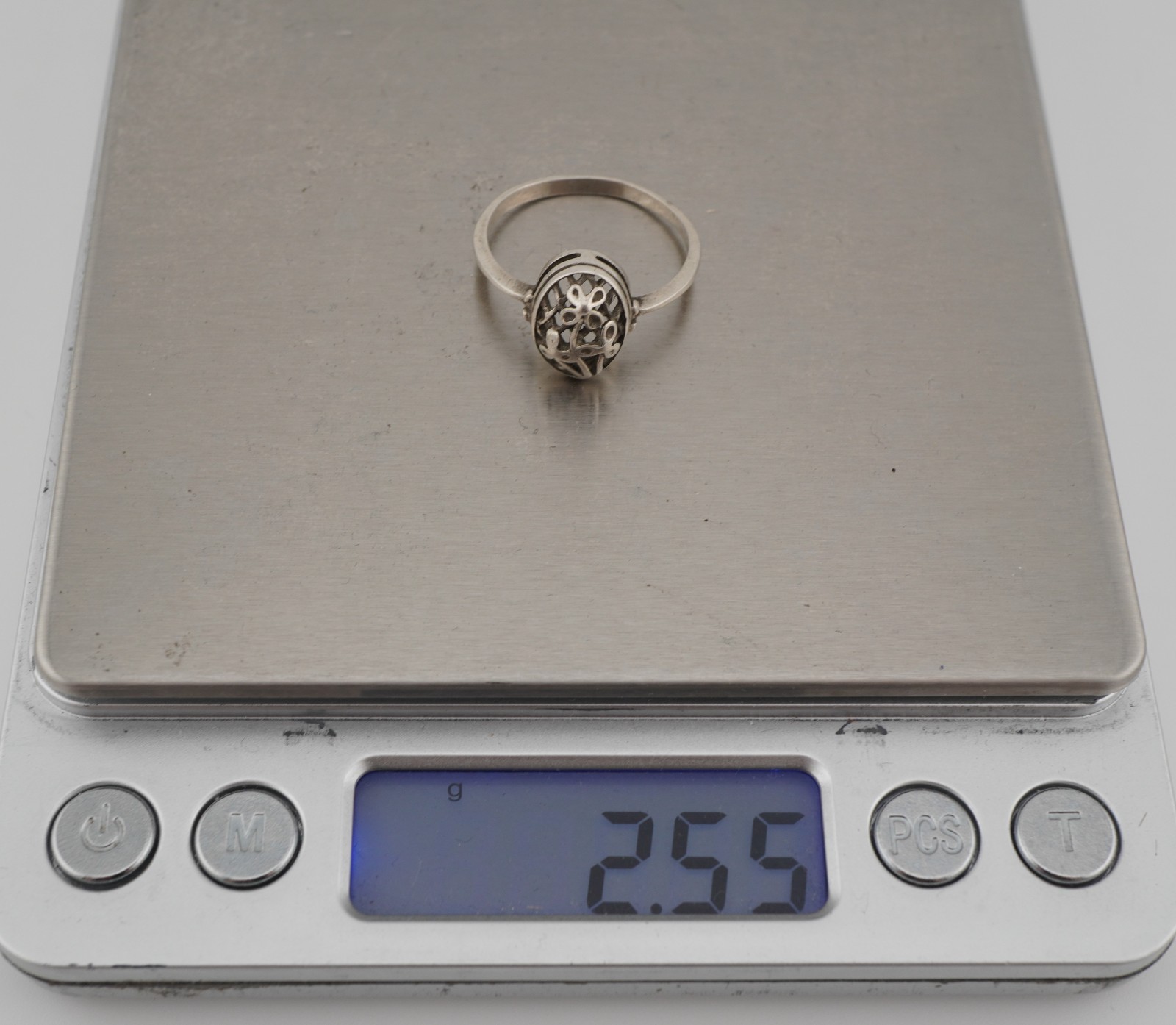 USSR 875 Silver Ring – Vintage Soviet Women’s Jewelry Size 9 / 19