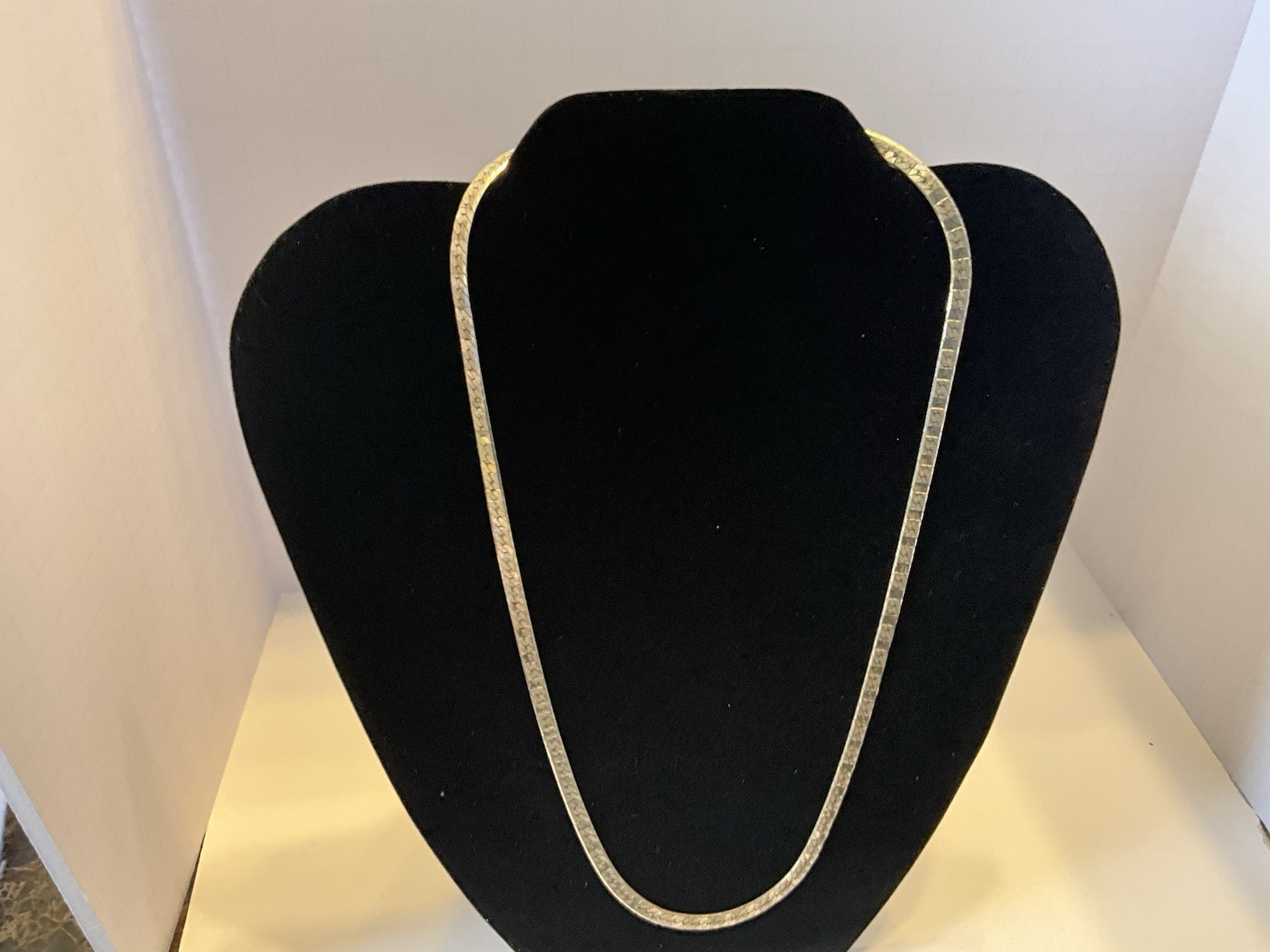Italian Sterling Silver Herringbone 925 20” Chain Neckless 4mm