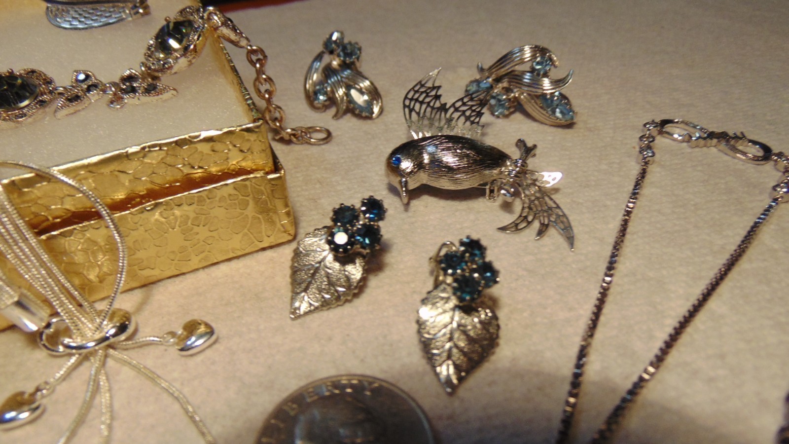 Vintage, Junk Drawer, Costume Jewelry Lot, All Wearable, No Missing Stones