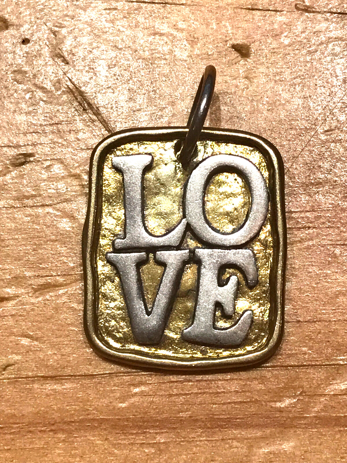 GRACE & HEART ” LOVE ” TWO TONE PENDANT / BRACELET CHARM – POP ART CULTURE