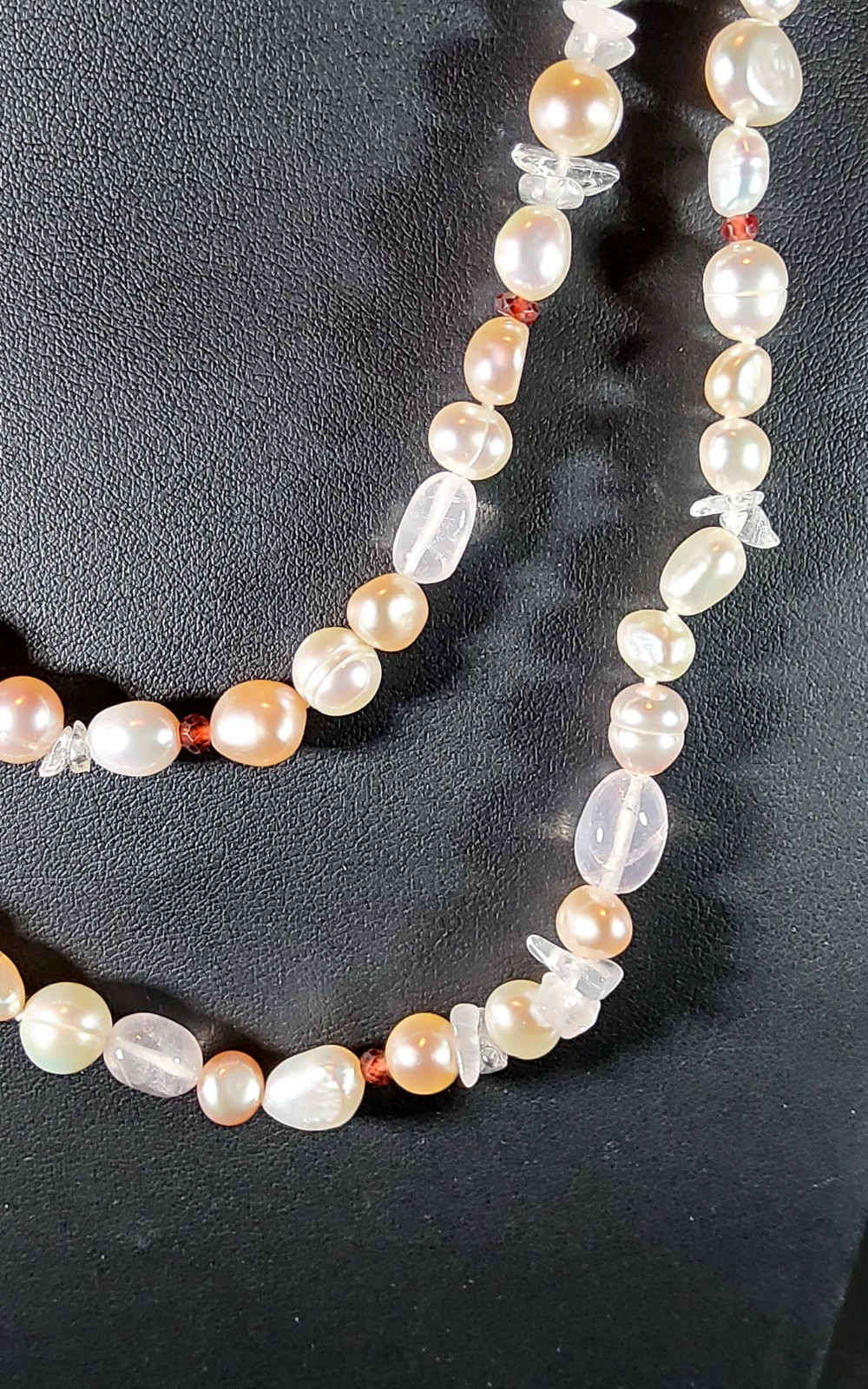 Vtg Honra Cultured Pastel Pearls And A Mixture Of Other Gemstones 925 40″