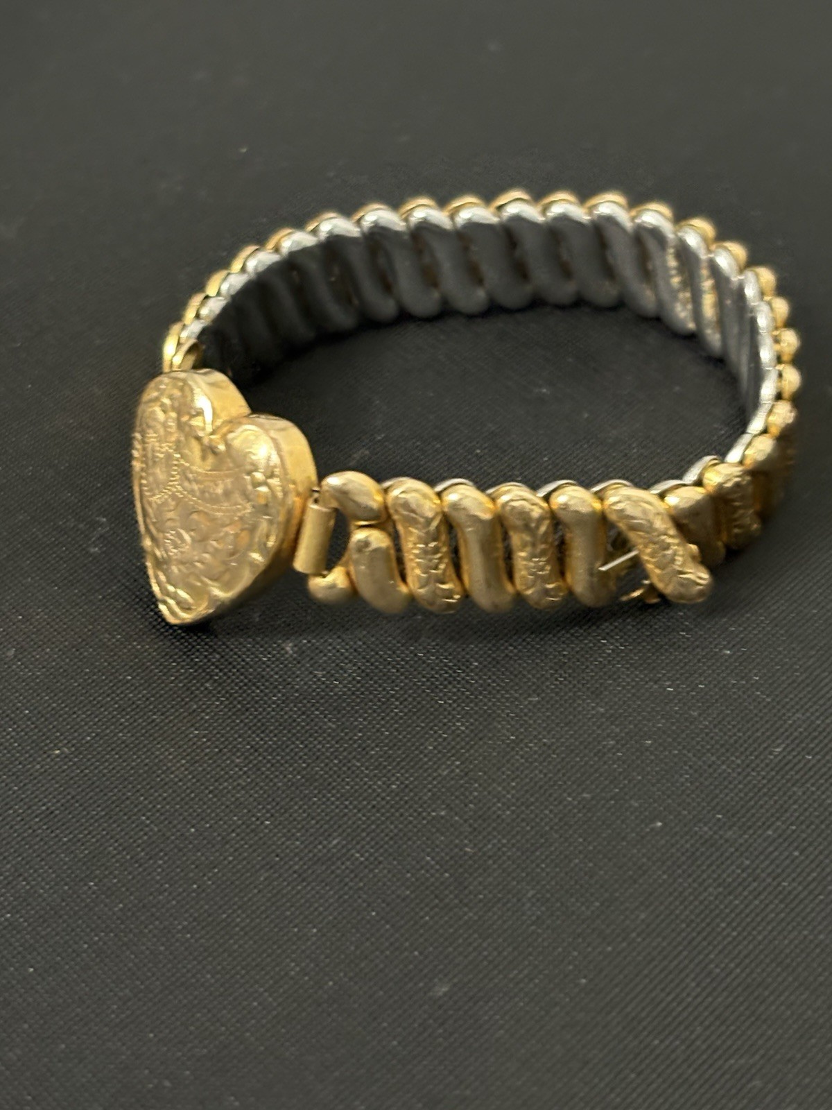 Vintage American Queen Sweetheart Bracelet Etched Gold Filled NEED REPAIR