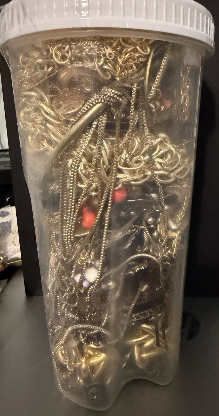 Gold Tone Unsigned Costume Jewelry Lot Variety Mix Wearable