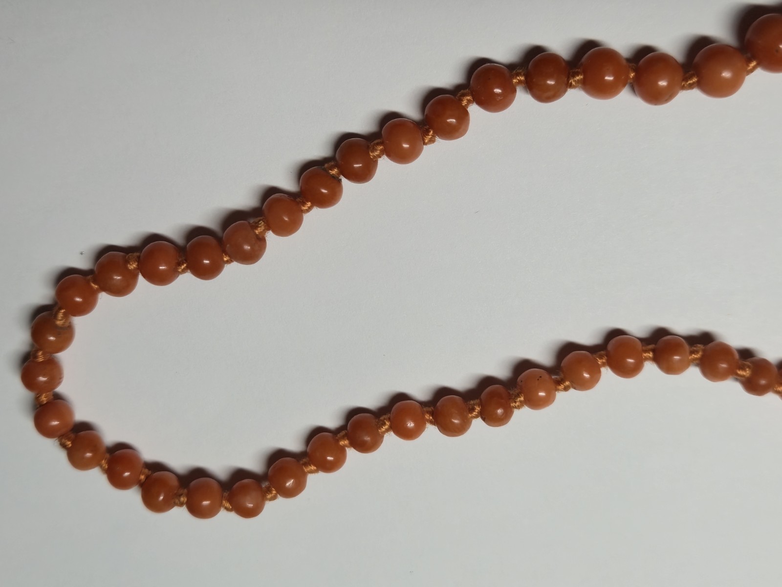 Antique Hand Knotted Red Coral Necklace