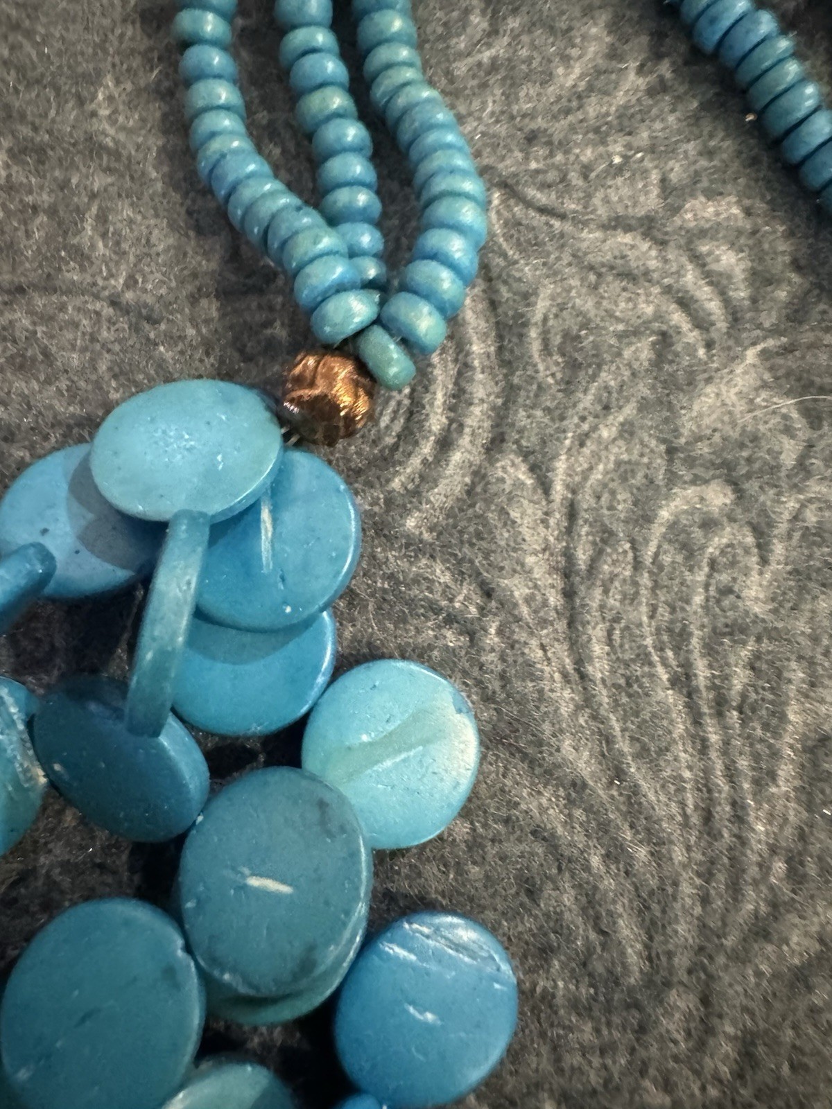 Wood Parrot Blue Tropical Necklace Fun Vintage 80s Cruise Party Tropics Summer