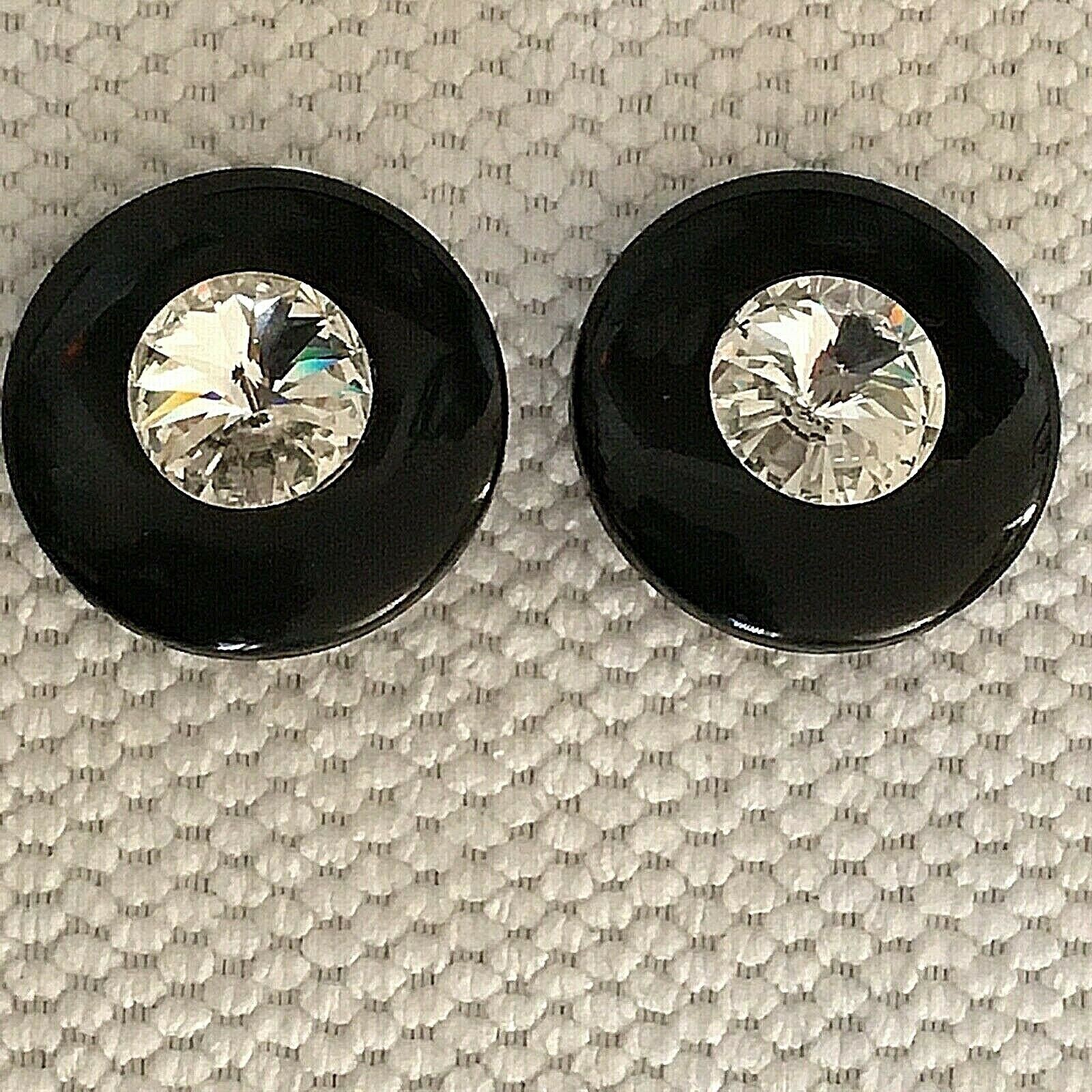 Vintage Rhinestone Clip-On Earrings