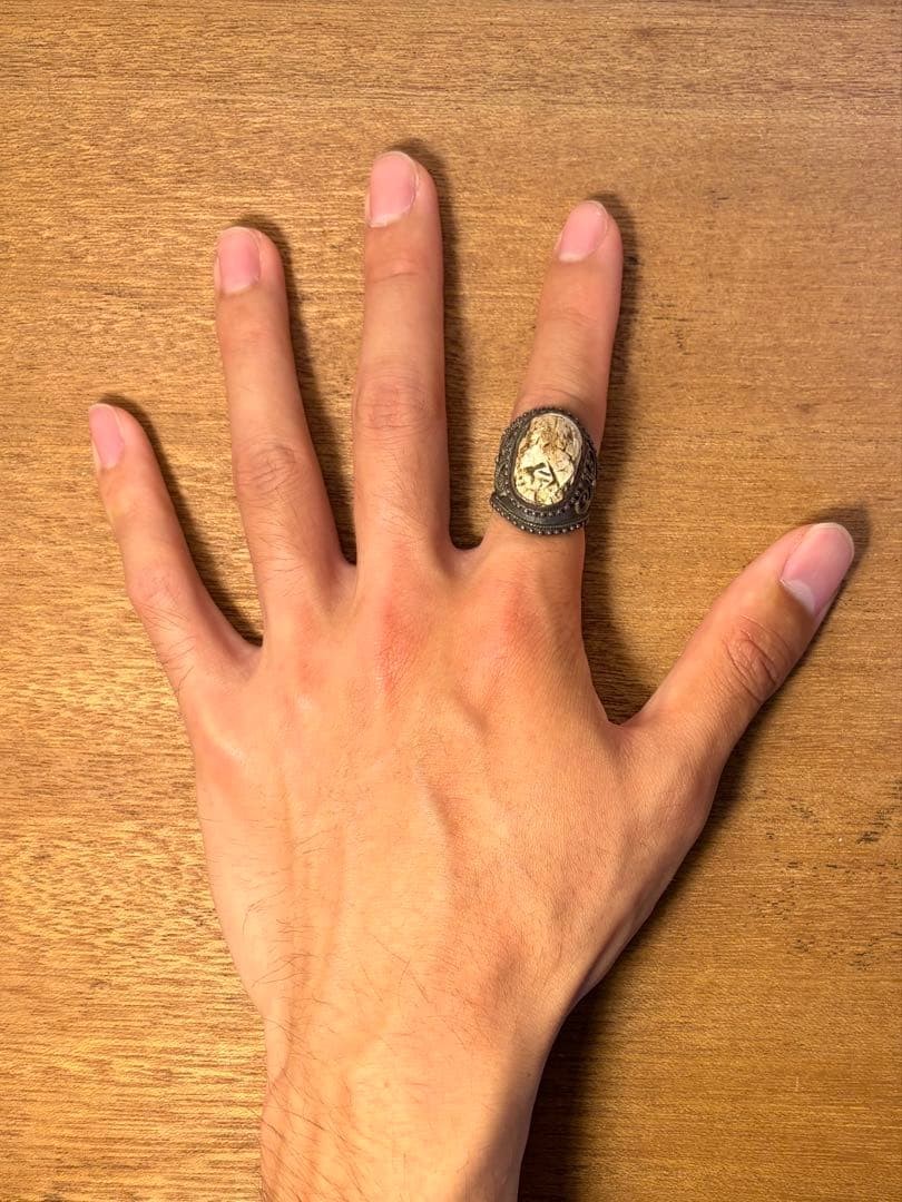 Ancient Egypt Scarab Ring Vintage Sculpture Jewelry Unspecified Material