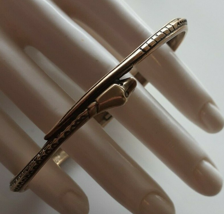 NORWEGIAN SIGMUND ESPELAND DESIGN BRONZE SNAKE ARMRING NORWAY EH