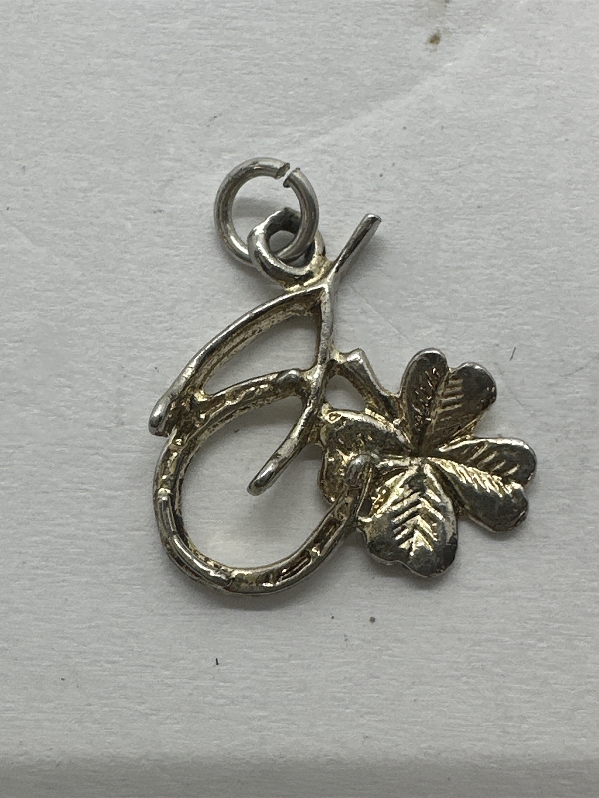 925 Sterling Silver Gold Washed 3 in 1 Good Luck Charm. Not marked but Tested