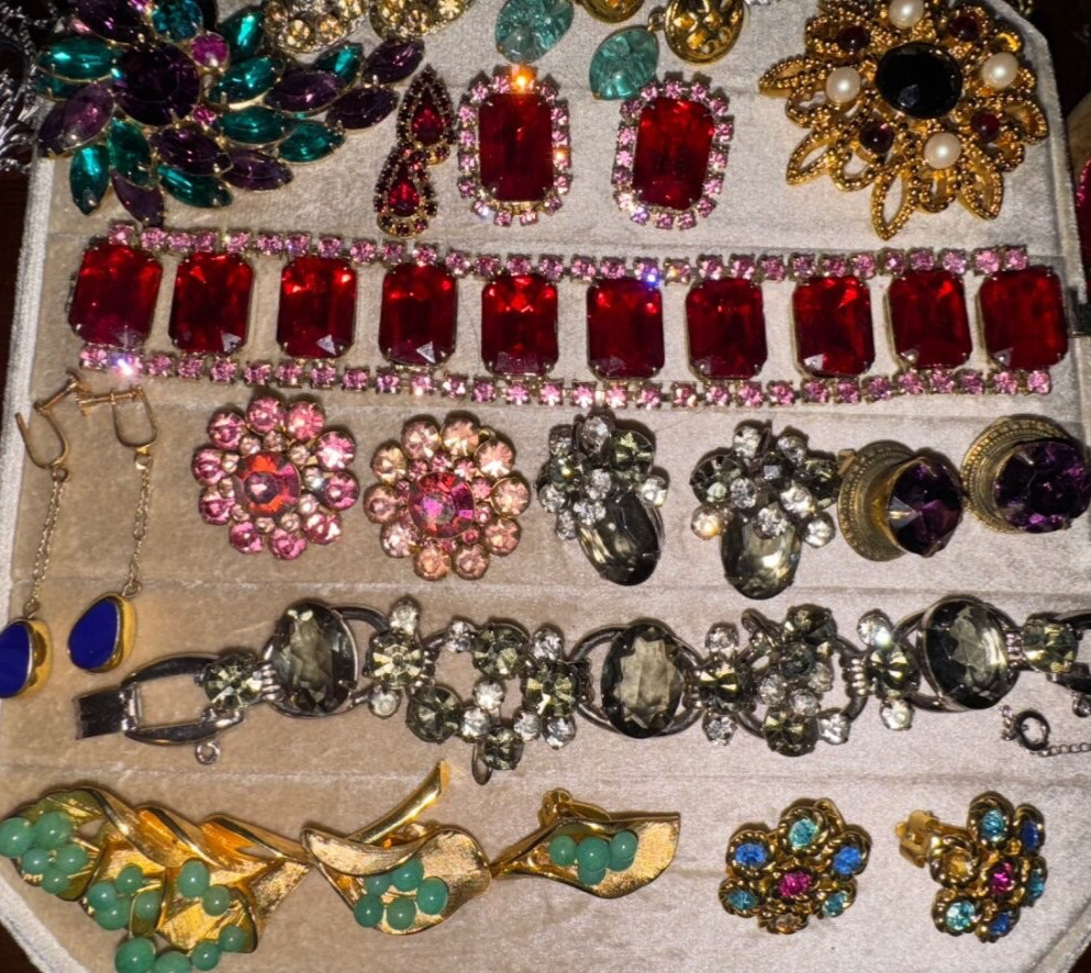 High End Rhinestone Vtg Jewelry Lot Kramer Juliana Coro Trifari Boucher Judy-Lee
