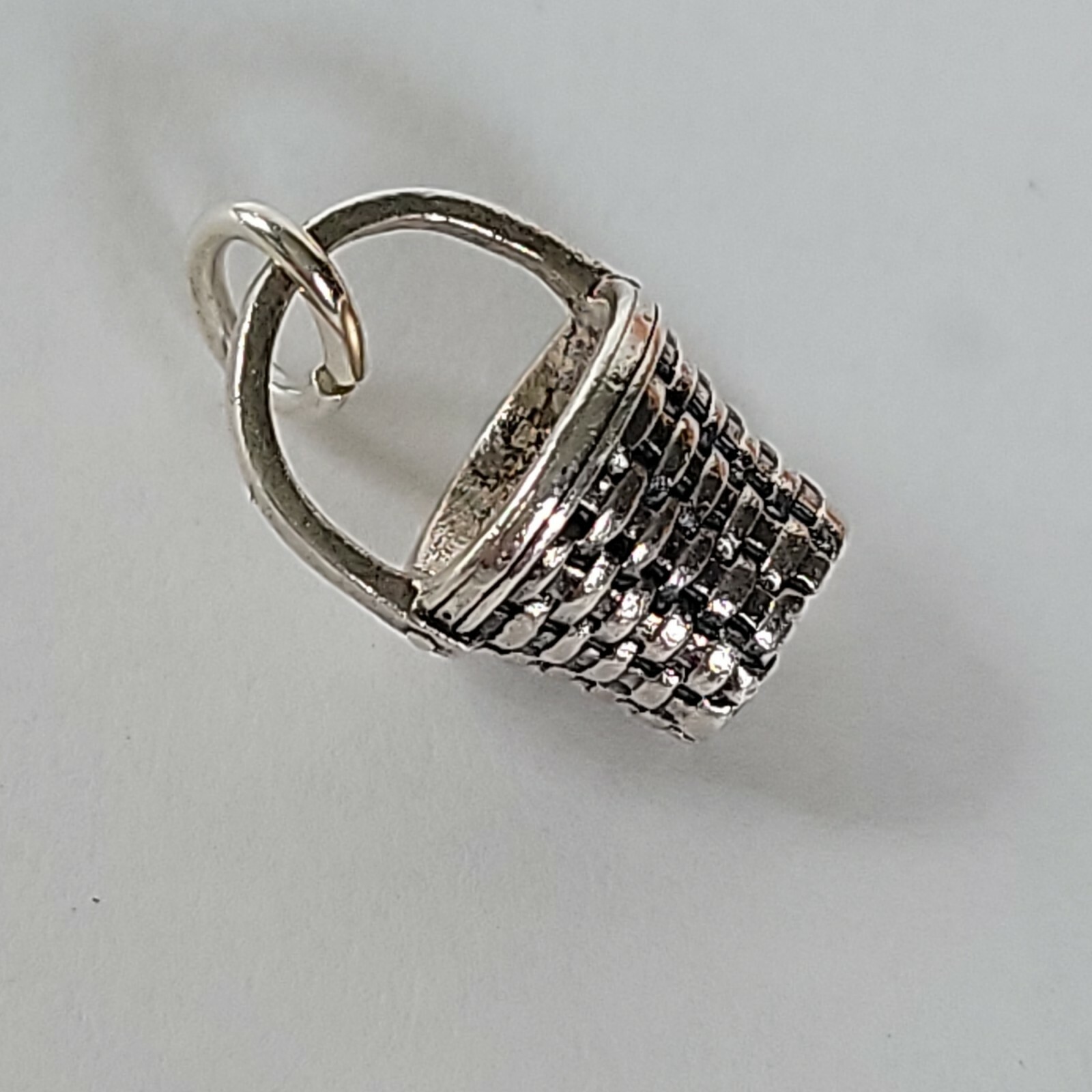 Brown County Baskets Measuring Basket Mini Charm Sterling Silver