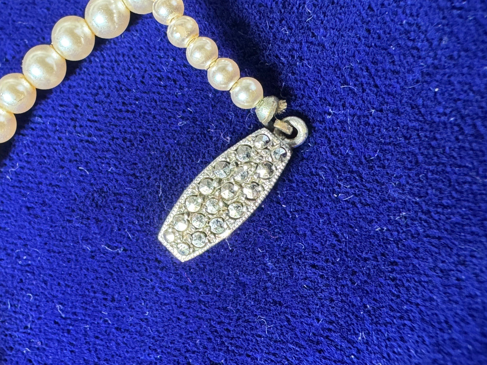 Vintage c.1920’s ‘LAFAYE PEARLS’ Melbourne Australia Pearl Necklace Silver Clasp