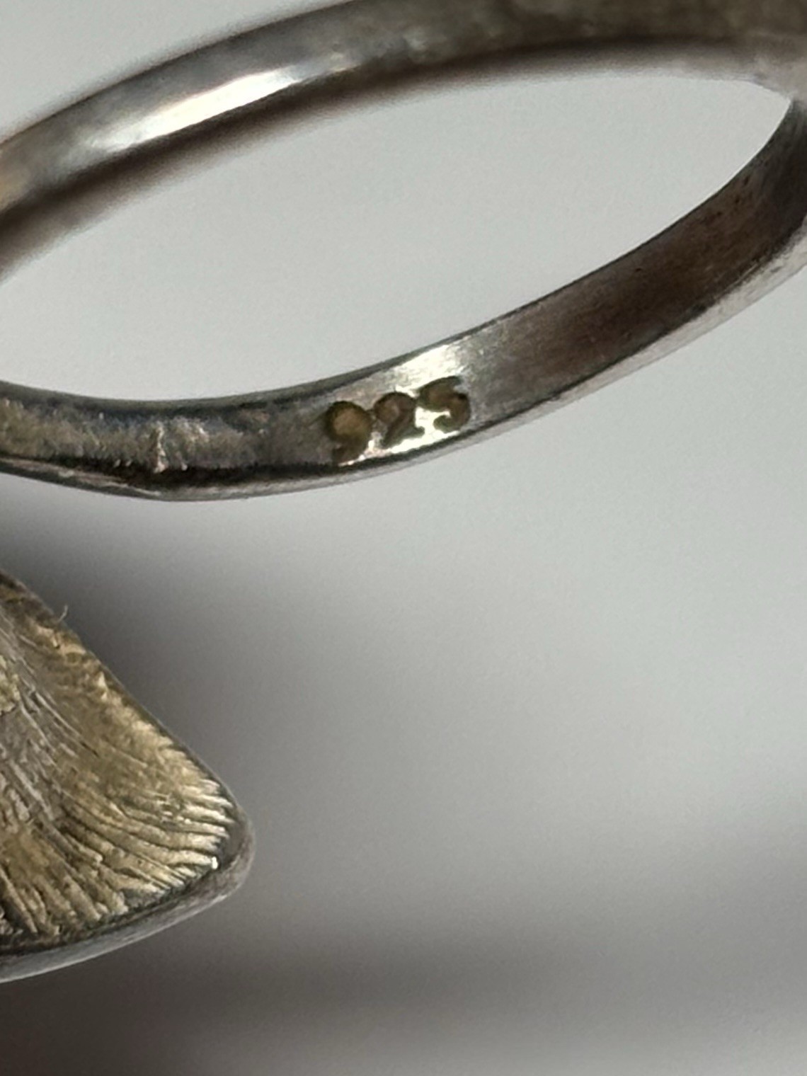 Vtg Sterling Silver Calla Lily Adjustable Bypass Ring