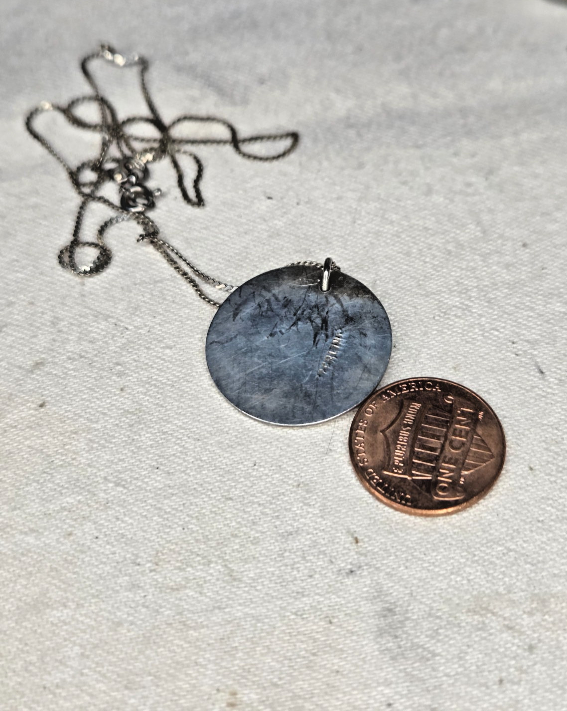 Vintage Sterling Silver Abalone Star Crescent Moon 18″ Serpentine Necklace