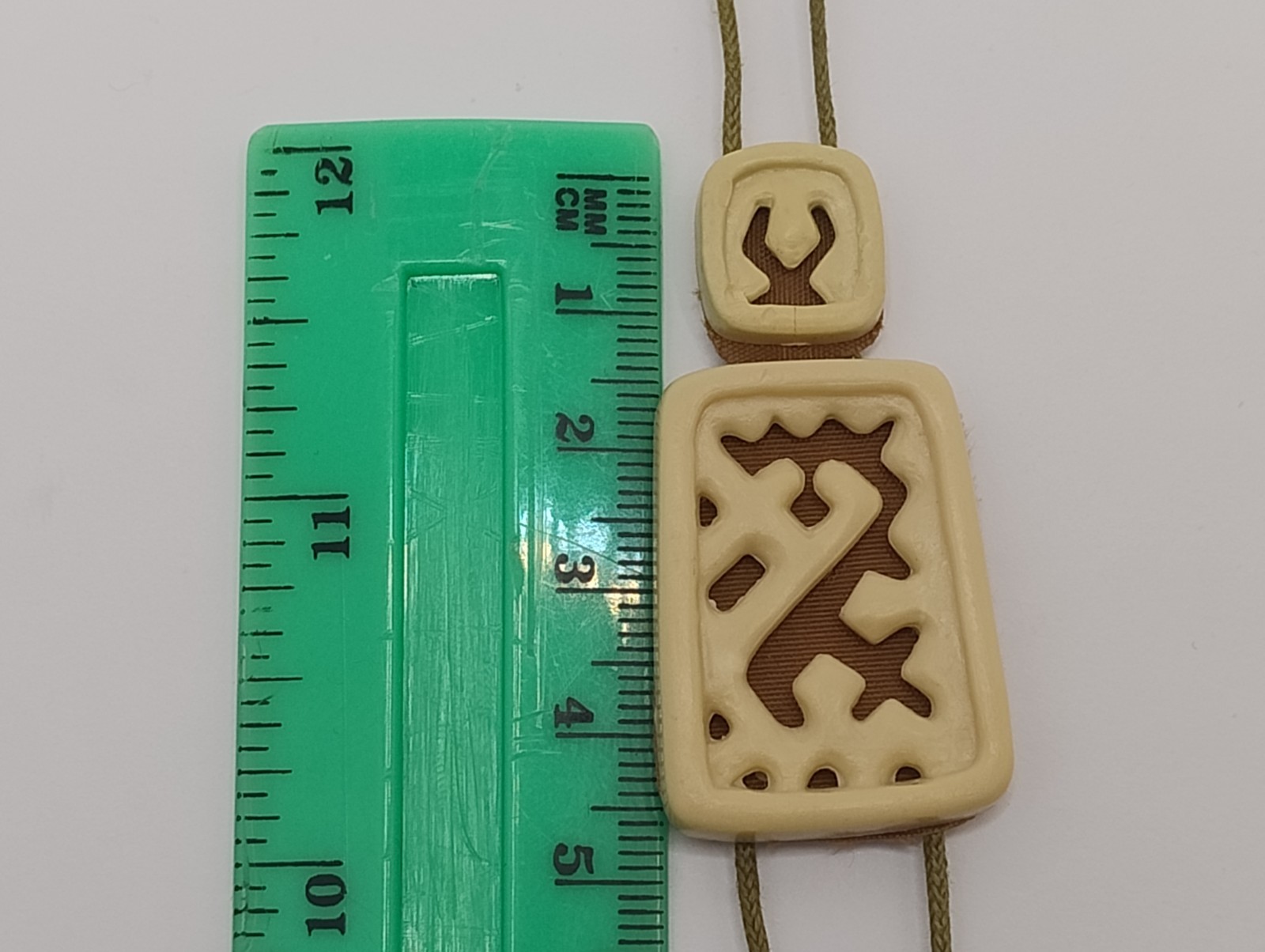 Soviet Vintage Kids Amulet Pendant Adjustable 70s 80s Plastic Bolo Tie USSR Rare