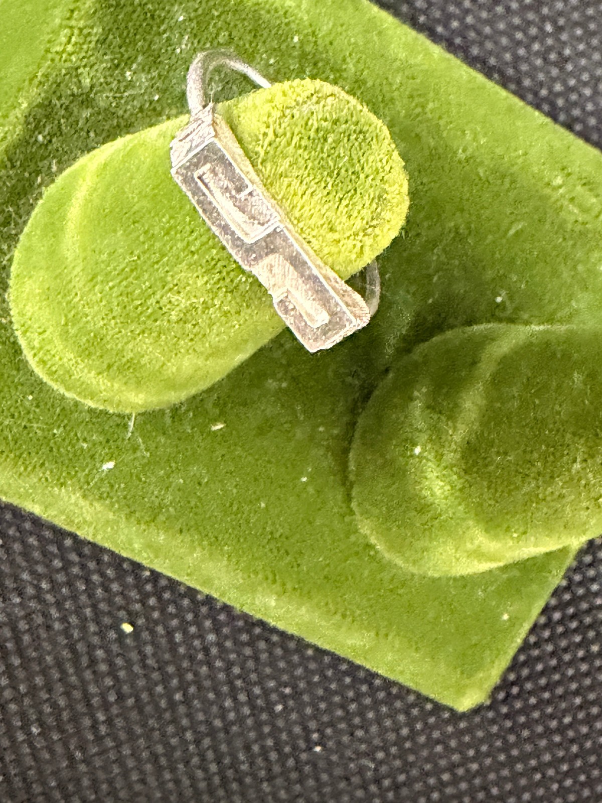 Vintage Sterling Silver Stamped Typebar Monogram “S” Ring Size 6 ADJUSTABLE