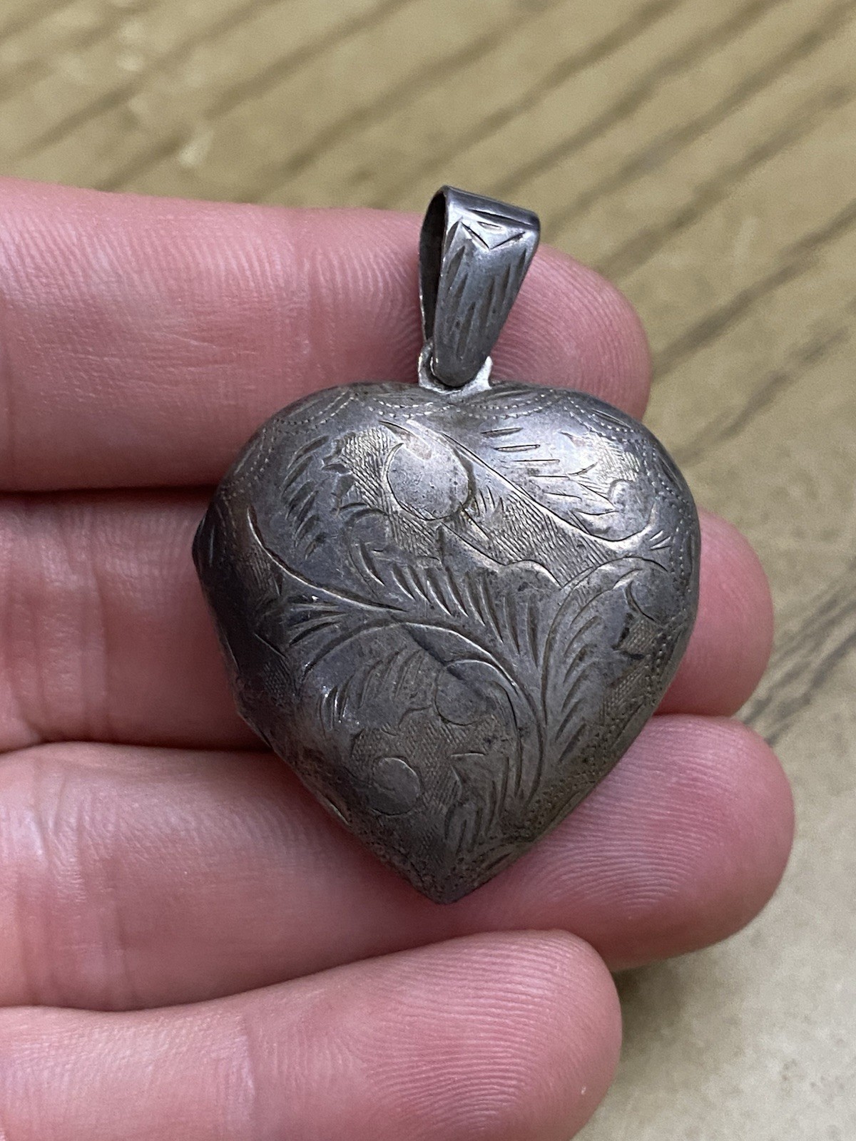 925 Sterling Silver Vintage Signed Tested Locket Charm Pendant Piece