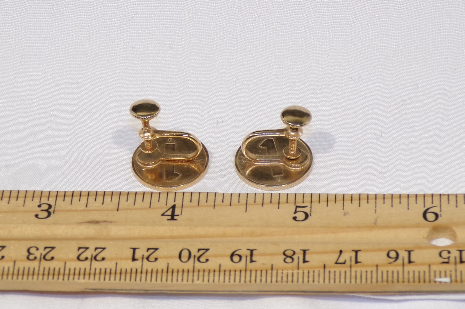 Vintage Costume Jewelry EARRINGS Switzerland Coins HELVETIA 1 Rappen 1955