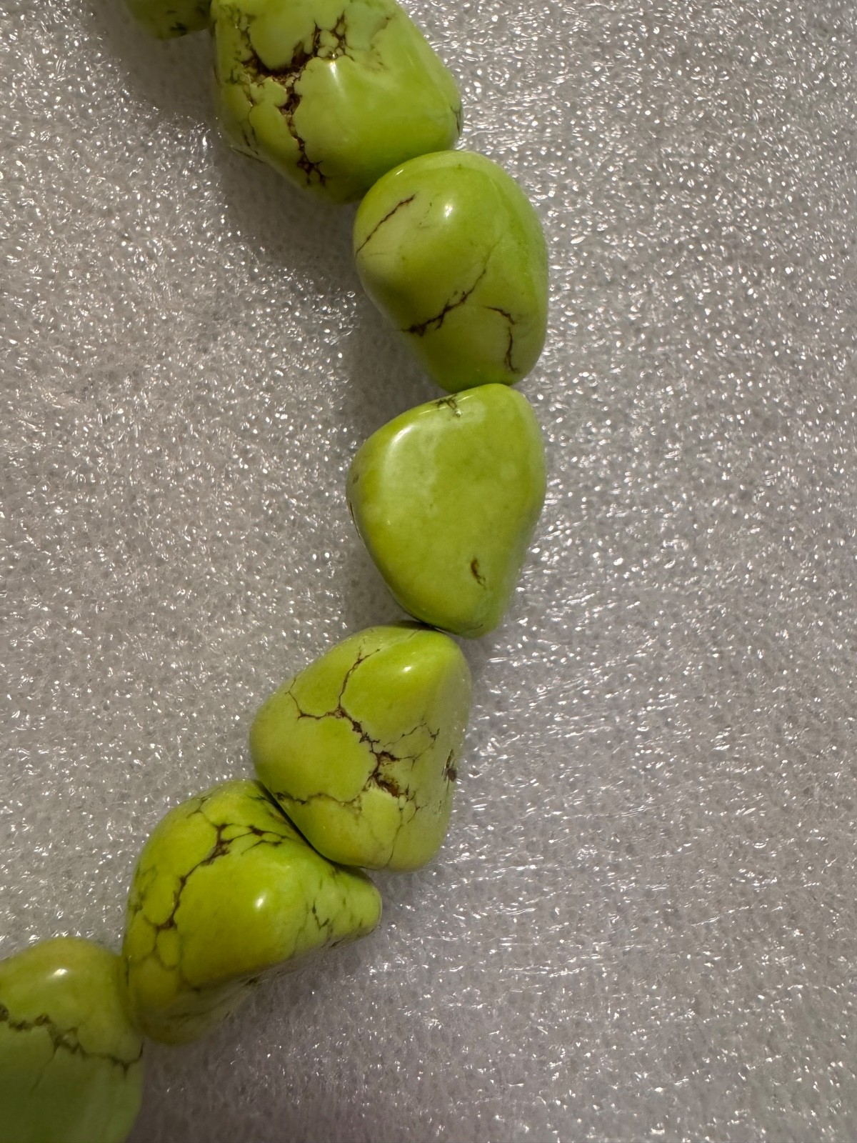 Vintage Set-Necklace, Bracelet, Earrings-Magnesite? Howlite? Turquoise? Gaspeite