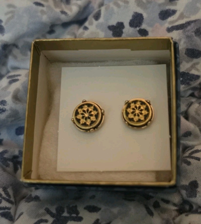 Vintage 1980 Avon Snow Fantasy Pierced Earrings Surgical Steel Posts In Box