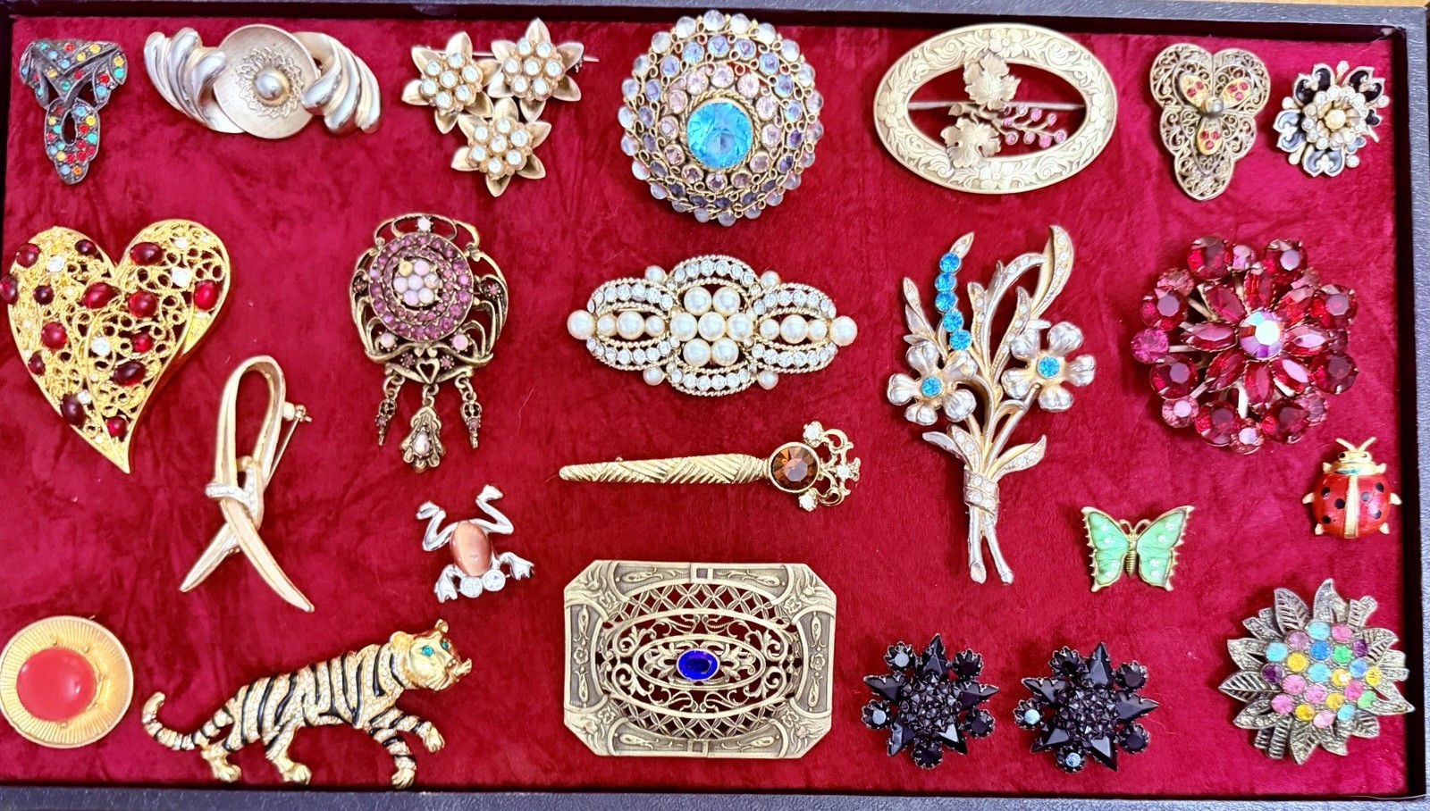 HUGE Vintage Mod Rhinestone Jewelry Lot High End Schreiner Weiss Eisenberg +