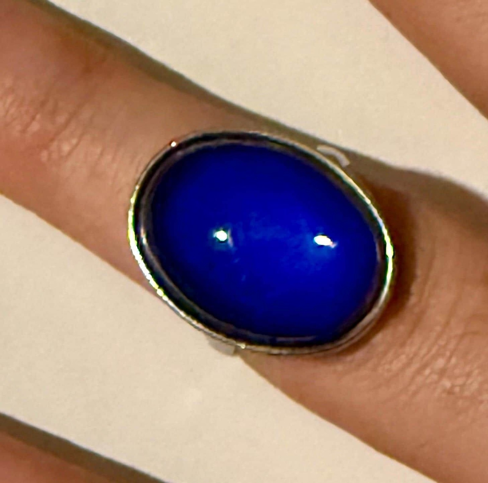 Vintage 1970’s Fancy Mood Ring 311 Large Plain Adjustable